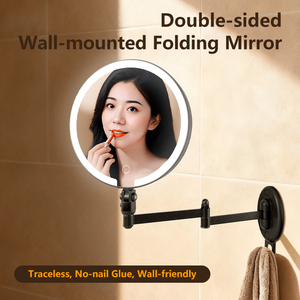 Espejo de Pared con Brazo Articulado de Doble Cara con Aumento de 1X/7X, Espejo Extensible para Baño para Afeitar - Product Image 2