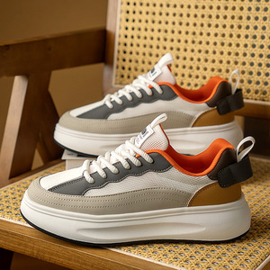 Men's Casual Summer Breathable Mesh Design Thick Bottom Heightening Sneakers Evergreen Walking Style Board Shoes - Product Image 3