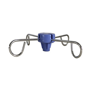 Hospital infusion pole hook blue and white metal plastic material