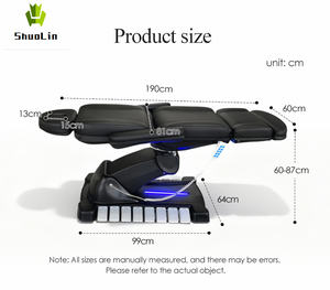 <span class=keywords><strong>Table</strong></span> <span class=keywords><strong>de</strong></span> <span class=keywords><strong>massage</strong></span> électrique moderne à 4 moteurs en cuir PU réglable pour salon <span class=keywords><strong>de</strong></span> beauté - Product Image 6