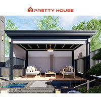 Gazebo étanche de luxe pour arrière-cour auvent préfabriqué persiennes de jardin auvent motorisé pergola bioclimatique avec ombre