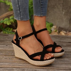 <span class=keywords><strong>Sandalias</strong></span> de Verano para Mujer, Nuevo Estilo, con Tiras Cruzadas, <span class=keywords><strong>Plataforma</strong></span> y Suela Gruesa, Talla Grande, Modelo 2026 - Product Image 6