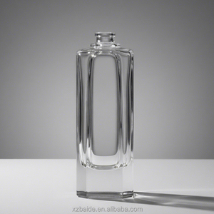 Flacon de parfum en verre écologique personnalisé 75ml 80ml, flacon de parfum vide transparent recyclable à bouchon irrégulier avec capuchon en résine colorée - Product Image 2