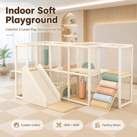 Aire de jeux intérieure pour enfants, château gonflable, maison de jeu portable, kit de zone de jeux à deux niveaux pour enfants, équipement de jeu avec ensemble personnalisé