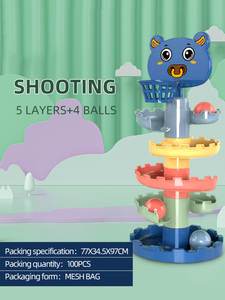 Rullino a sfera vorticoso torre di apprendimento Go Ball Ramp Stack per sviluppo giocattolo per bambini orbitale Spinning divertente Set - Product Image 4