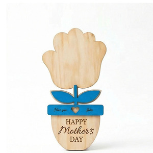 Happy Mother's Day DIY Keepsake with Handprints and Footprints Customized Name <b>Ornament</b> Newborn Gift - Product Image 3