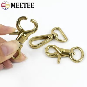 Meetee Rắn Brass Kích Hoạt Clip Xoay Tôm Hùm Clasp <span class=keywords><strong>Snap</strong></span> <span class=keywords><strong>Hook</strong></span> Cho Túi Dây Đeo Vành Đai Vải <span class=keywords><strong>Pet</strong></span> Dog Dây Dây Dây Móc Treo Móc - Product Image 5
