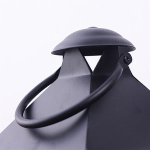 Lampada da Terra <span class=keywords><strong>Vintage</strong></span> in Ferro e Vetro con Candelabro, Decorazione per Esterni e Interni, Portacandele Grande per Tutte le Stagioni - Product Image 2