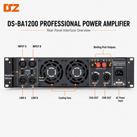 Amplificador de Potencia Profesional OEM de 2 Canales Clase D, 2*1200W, 2U, Montaje en Rack, para Sistemas de Sonido PA/Escenario
