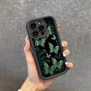 เคสโทรศัพท์มือถือ TPU กันกระแทกสไตล์เลนส์รูปผีเสื้อสีเขียวสำหรับ <span class=keywords><strong>Iphone8</strong></span> x XR XS 11 12 13 14 15 16 PRO MAX - Product Image 2