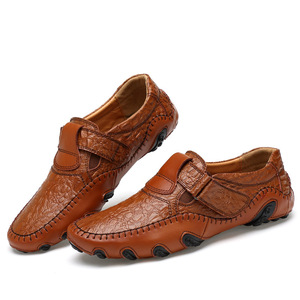 Chaussures décontractées pour hommes, mocassins formels respirants à semelle souple en cuir, grandes tailles, en PU, à enfiler, polyvalents pour le travail et la conduite - Product Image 3