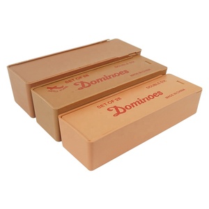 Tomy — dominos professionnel en ivoire, beaucoup de dominos, avec boîte en plastique <span class=keywords><strong>orange</strong></span>, ensemble de 6 jeux de dominos, de l'usine - Product Image 6
