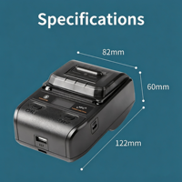 Imprimante thermique portable mini HAILE 58 mm avec batterie, imprimantes à codes-barres, machine d'étiquetage de câbles pour salle informatique