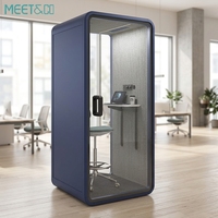 Cabine de bureau acoustique modulaire moderne de grande taille, préfabriquée, insonorisée, pour réunions privées en intérieur