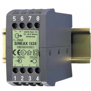 เครื่องส่งสัญญาณกระแสไฟฟ้า Camille Bauer Sineax I538 0-20mA 230V AC/DC สำหรับใช้งานในอุตสาหกรรม - Product Image 1