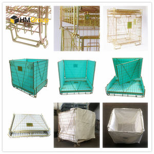 Op maat gemaakte, verzinkte metaalgaas, gelaste, stapelbare magazijnkooi voor PET-preforms. - Product Image 5