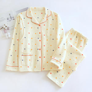 Conjunto de <span class=keywords><strong>Pijama</strong></span> de Maternidad de Algodón Puro - Pijamas de <span class=keywords><strong>Invierno</strong></span> para Mujer con Mayor Calidez y Grosor - Conjunto de <span class=keywords><strong>Pijama</strong></span> para <span class=keywords><strong>Lactancia</strong></span> Posparto - Product Image 3