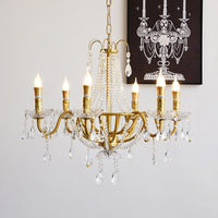 Bougie à la maison atmosphérique salle de Banquet de mariage français lustre en cristal lumière pour hôtel maison entière suspension suspension