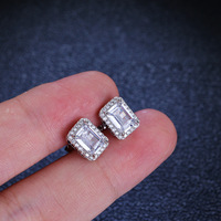 Moissanite synthétique taille émeraude 1 carat 5x7mm Couleur DEF Pureté VVS Effet de couleur/Brillance Certifié par un tiers Marque Hayley