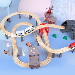 Enseignement sida ferroviaire jeu de construction en <span class=keywords><strong>bois</strong></span> <span class=keywords><strong>train</strong></span> enfants jouet - Product Image 6