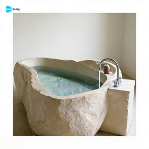 Baignoire autoportante en marbre naturel de haute qualité, grande taille, sur mesure, <span class=keywords><strong>prix</strong></span> de gros, fabriquée en usine - Product Image 6