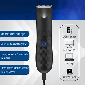 Waterproof Rechargeable Electric <strong>Hair</strong> <strong>Trimmer</strong> Professional <strong>Trimmer</strong> for <strong>Men</strong> Women <strong>Body</strong> Arm Waist Groin <strong>Hair</strong> Clipper Black Battery - Product Image 4