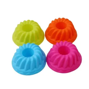 Không dính bí ngô 3D fondant Silicone Donut Chảo Muffin bí ngô cupcake khuôn cho bánh trang trí - Product Image 1