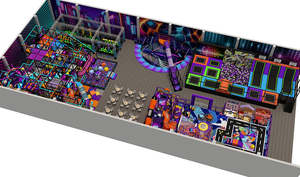 Équipement commercial personnalisé en gros pour grands centres de divertissement : aire de jeux intérieure pour enfants avec aventure ninja et toboggan - Product Image 2