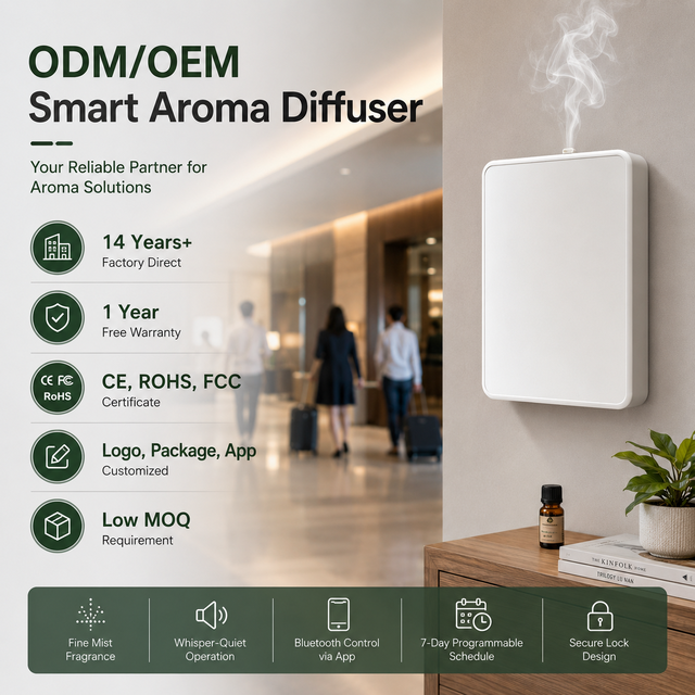 Crearoma 500ML Battery Plastic for App-Controlled Air Scent Diffuser Essential Oil Diffuser Home Hotel Waterless Aroma Diffuser