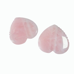 Nouveauté : Pierre de massage en quartz rose en forme de cœur avec bords dentelés pour le visage (Guasha) - Product Image 3