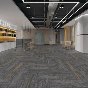 2023 nouveau produit fournisseur d'usine de tapis en Nylon plénolor carrelage de luxe pour la maison <span class=keywords><strong>boucle</strong></span> Pile noir carré PE support de tapis carreaux - Product Image 1