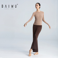 124114016 Baiwu col rond mince Fitness Gym Yoga Sport entraînement danse t-shirt haut court pour filles femmes