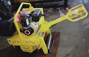 Rullo vibrante della macchina del compattatore del singolo tamburo liscio della passeggiata 300Kg piccolo Mini per la costruzione di strade