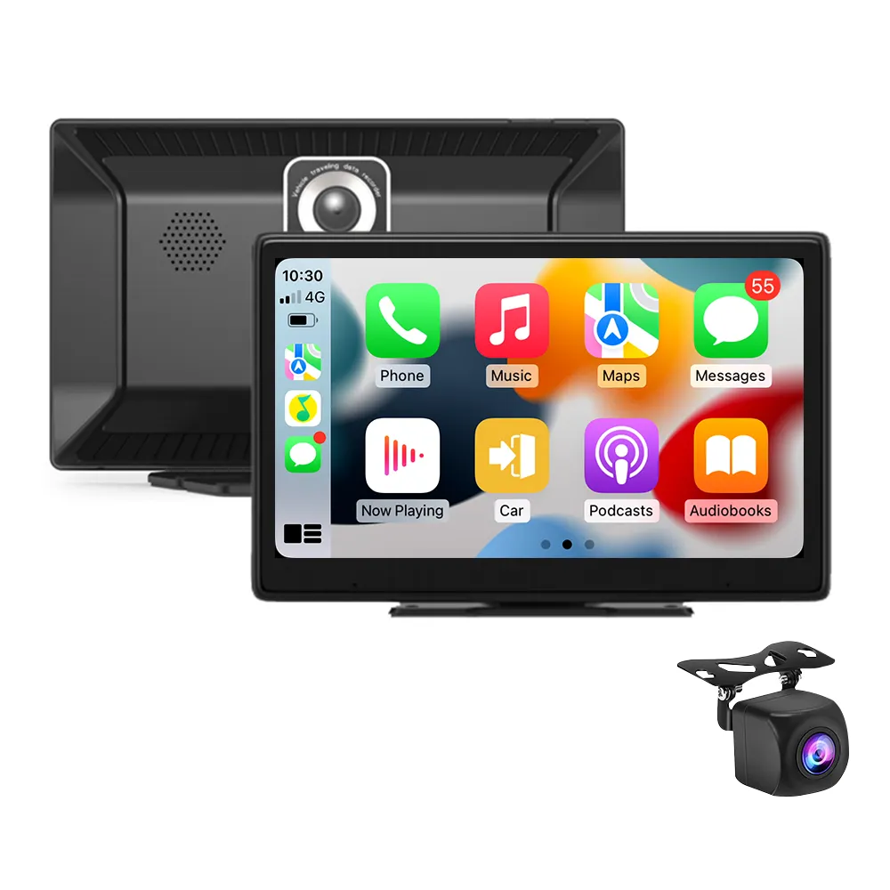 9 Zoll GPS Auto Black Box Universal-Armaturenbrett DVR Videoaufnahme für Autos Front- und Rücken-Dashcam Autoelektronik schwarze Farbe