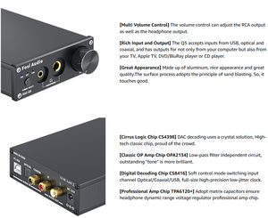 Convertidor <span class=keywords><strong>DAC</strong></span> Fosi Audio Q5, Adaptador USB Digital a Analógico, Decodificador ESS9018K2M &amp;   Amplificador de Auriculares &amp;   Mini Estéreo - Product Image 6