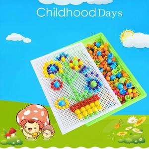 Juguete Educativo Temprano para la Creatividad, 296/352/592 Piezas, Rompecabezas de Clavos de Hongo, Juego de Rompecabezas de Clavos de Hongo para Niños - Product Image 2