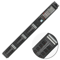 Serrure à prise dosée pdu 3 phases 24way C19 prise 100KW 240V/415V 140A haute puissance pdu rack réseau IP bande de distribution d'alimentation