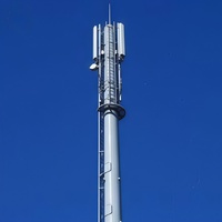 Tour de télécommunication monopôle en acier galvanisé à chaud de 10m à 60m, sectionnelle et polygonale, pour antenne de station de base cellulaire 5G