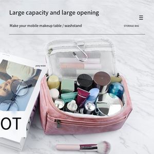 Large Capacity Travel Cosmetic <b>Bag</b> with Mesh Pocket - Product Image 3
