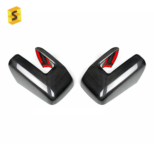 Accessoires en fibre de carbone ShaSha pour <span class=keywords><strong>voiture</strong></span>, couvre-rétroviseur pour Ford F1-50 2021 2022 2023 2024 2025, accessoires automobiles - Product Image 1