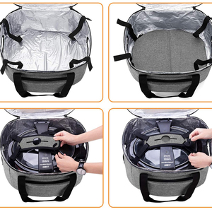 Double Layers Reusable Portable Insulated Fashion Lady Summer <strong>Slow</strong> <strong>Cooker</strong> Picnic <strong>Bag</strong> with Support Pad and Adjustable Straps - Product Image 2