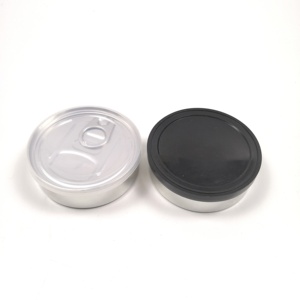 100ml Presse Dans Des Boîtes de conserve de Joint D'individu Boîtes Avec Couvercles En Plastique Noir En Vrac Petite Boîte De Traction D'anneau Peut - Product Image 5