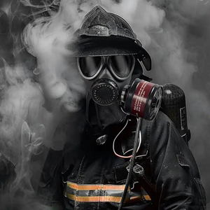 Masque à gaz tactique anti-chlore, anti-poussière et anti-gaz, masque de survie chimique avec filtre à charbon actif de 40 mm pour la peinture - Product Image 6