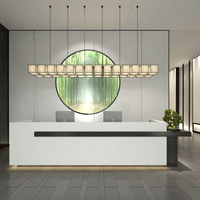 USA CA UK AU GER Stock local Vente en gros Lumière LED en bois Salon de beauté Bureau de réception blanc moderne Comptoir de salon pour spa