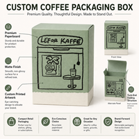 Dossiers d'emballage pour petites entreprises, logo café personnalisé, écologiques, doublure en éponge, finition pailletée, emballage cadeau pour la vente au détail, USA