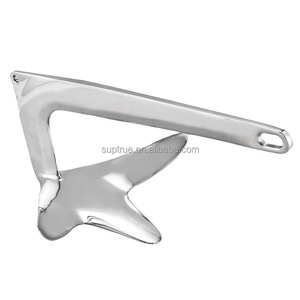 Ancre de <span class=keywords><strong>bateau</strong></span> de style Bruce en acier inoxydable 316 de 15 kg, finition polie miroir - Product Image 2