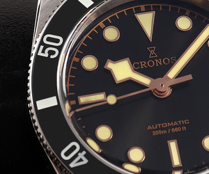 <span class=keywords><strong>Relojes</strong></span> Mecánicos Automáticos de Lujo <span class=keywords><strong>Cronos</strong></span> L6033 37mm Diver BB54 Bisel de Aluminio Vintage Acero Inoxidable Puntero Resistente al Agua - Product Image 3