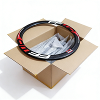 Vente en gros de jantes de vélo électrique AFTFA ultra légères en fibre de carbone tubulaire, 20/24/28 trous, frein à disque, 45/60/90 mm, 700c