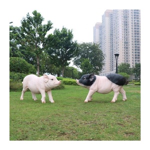 รูปปั้นหมูไฟเบอร์กลาสจำลองสำหรับโรงงานแปรรูปเนื้อสัตว์ฟาร์มปศุสัตว์ - Product Image 5