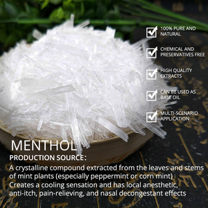 100% Cristales de mentol puros y naturales para cosméticos Aromaterapia Disponible a granel - Product Image 5